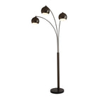 Lampe sur pied arquée à 3 lumières Nova of California 2310800BN Original 1962 Triplet, finition nickel noir / noir