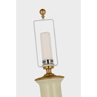 Visual Comfort Signature Collection CHA 8661ICO-L-CL Lambay Cordless Table Lamp in Coconut Porcelain, detail view