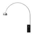 Lampadaire LED arqué emblématique Nova of California 2111805BL en nickel brossé/noir