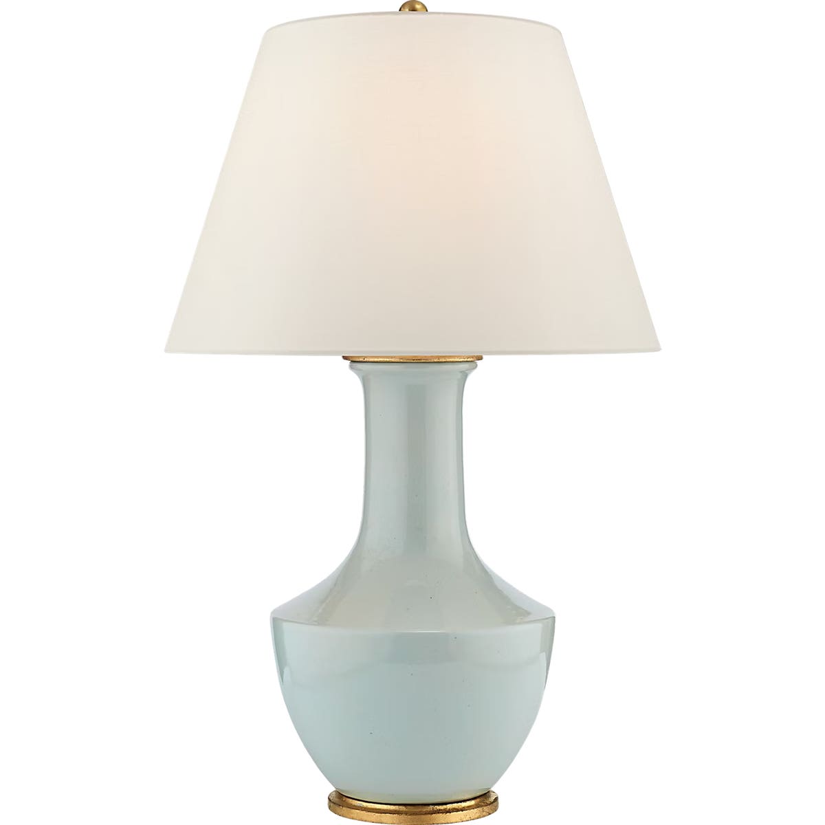 Visual Comfort Signature Collection CHA 8661ICB-L Lambay Table Lamp in Ice Blue Porcelain