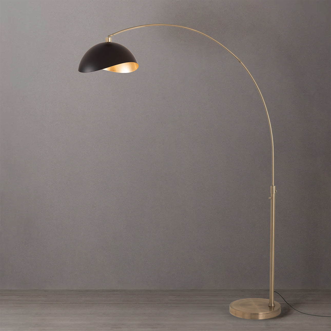 Nova of California 2114824MG Luna Bella 1-Light Arc Lamp in Weathered Brass