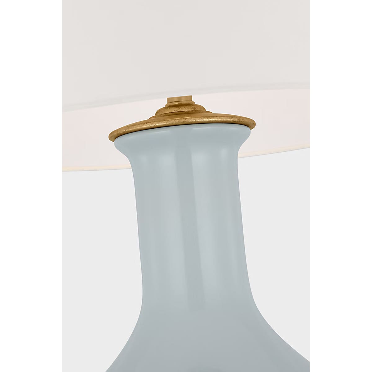 Visual Comfort Signature Collection CHA 8661ICB-L-CL Lambay Cordless Table Lamp in Ice Blue Porcelain, detail view