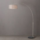 Nova of California 2110819CG Float 1-Light Arc Lamp in Satin Nickel / Black