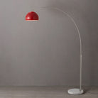 Nova of California 2113822CR Float 1-Light Arc Lamp in Satin Nickel / White (2CR)