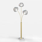 Lampadaire à 3 lumières Bloom 2010799WB de Nova of California, finition laiton vieilli