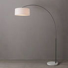 Nova of California 2110823WH Float 1-Light Arc Lamp in Black Nickel / White