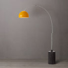 Lampe à arc demi-dôme Tambo de Nova of California 2113834MU, finition nickel satiné/chêne noir