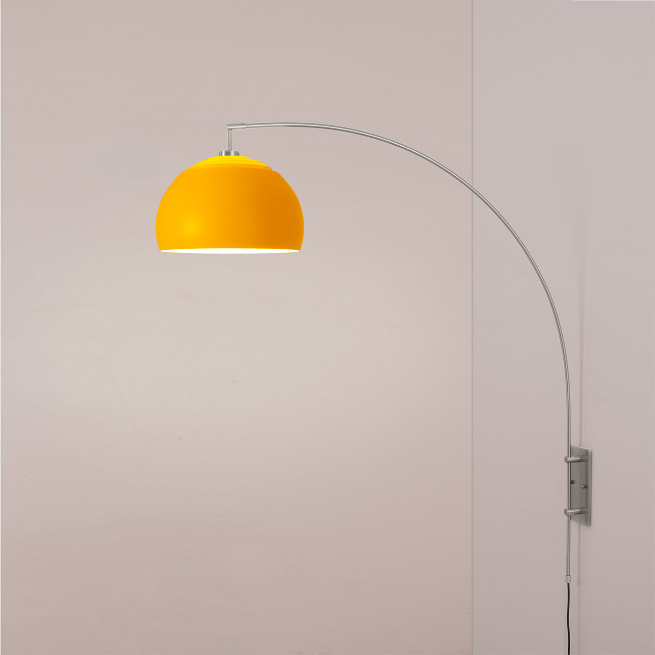 Nova of California 2113837MU Half Dome Wall Mounted Arc Lamp in Satin Nickel