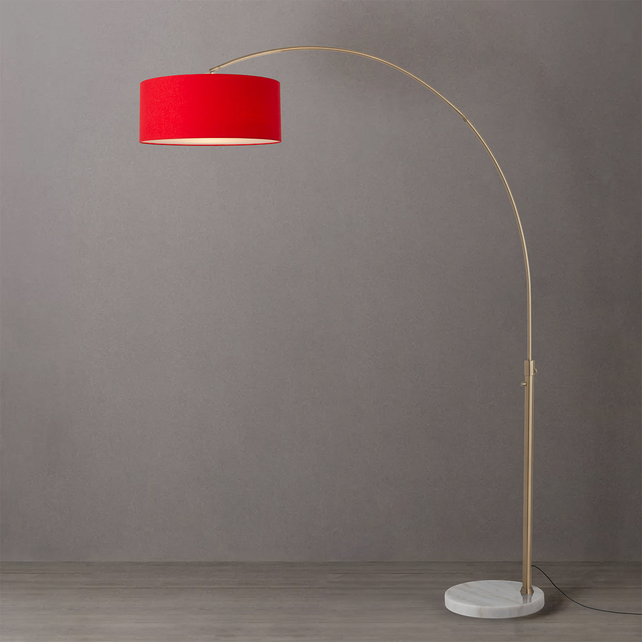 Nova of California 2110821CR Float 1-Light Arc Lamp in Weathered Brass / White