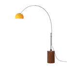 Lampe à arc demi-dôme Tambo de Nova of California 2113833MU, finition nickel satiné/noyer foncé