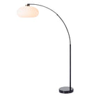 Lampe arc Simple Morelli de Nova of California 2012202WB en laiton vieilli et noir mat / noir