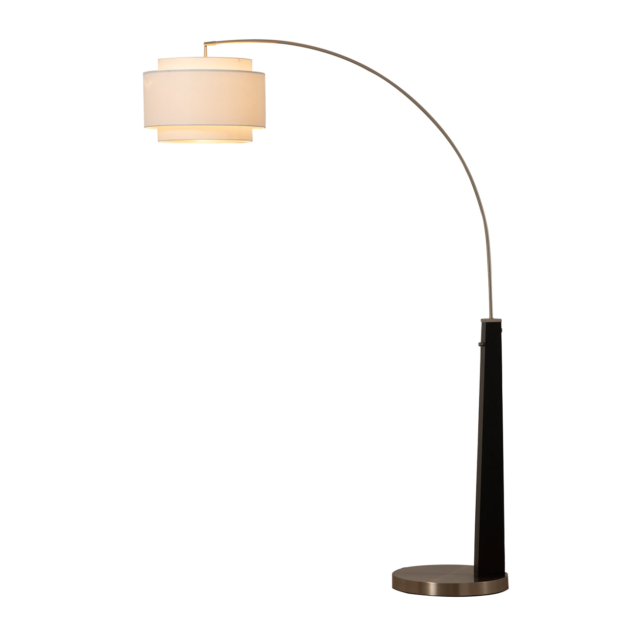 Lampe sur pied arquée à 1 lumière Coronado de Nova of California 2110772SN en noir mat (2SN)