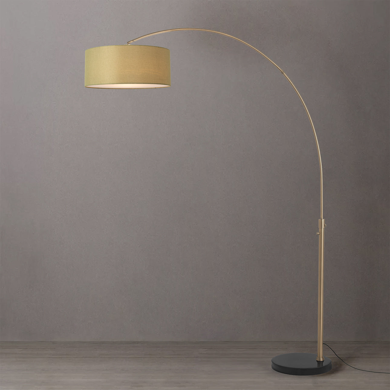 Nova of California 2110818AV Float 1-Light Arc Lamp in Weathered Brass / Black