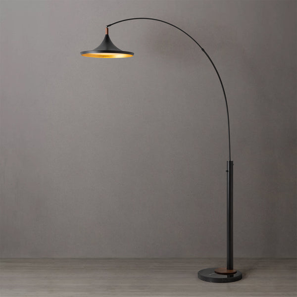 Lampadaire arqué Lodi à 1 lumière