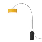 Lampe à arc Nova of California 2110834MU Tambo Stretch à une lumière, finition nickel satiné/chêne noir