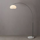 Lampe à arc Simple Morelli de Nova of California 2115823BKN en nickel noir et blanc