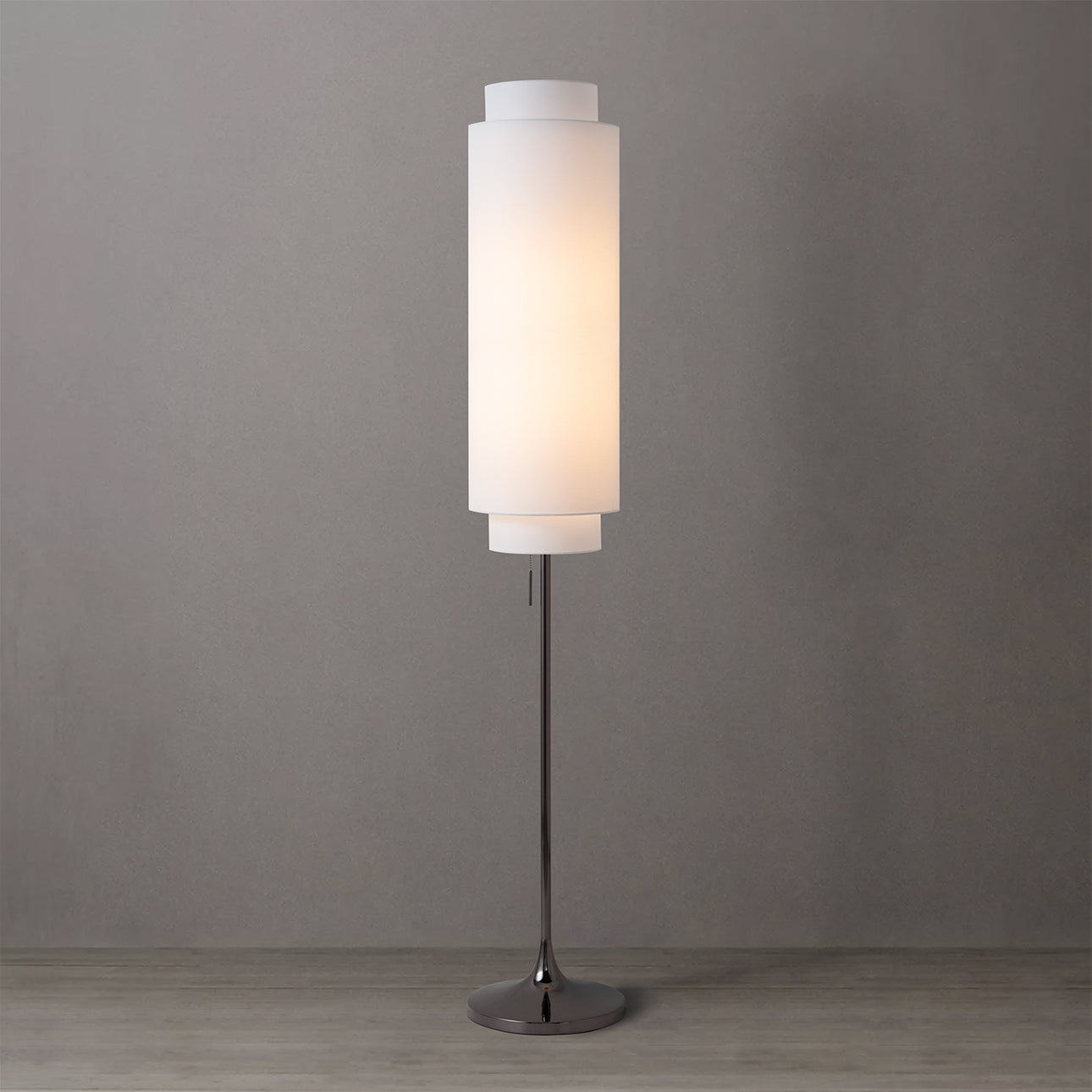 Nova of California 2011804BN Lollipop Floor Lamp in Black Nickel