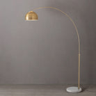 Nova of California 2113821WB Float 1-Light Arc Lamp in Weathered Brass / White