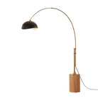 Nova of California 2114839MG Luna Bella 1-Light Arc Lamp in Weathered Brass / Natural Ash