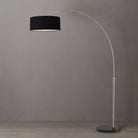 Nova of California 2110819BK Float 1-Light Arc Lamp in Satin Nickel / Black