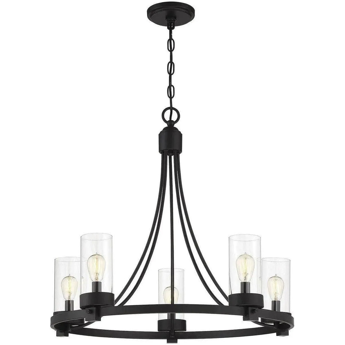 Meridian Lite Trends - Meridian Five Light Chandelier - M10018MBK | Montreal Lighting & Hardware