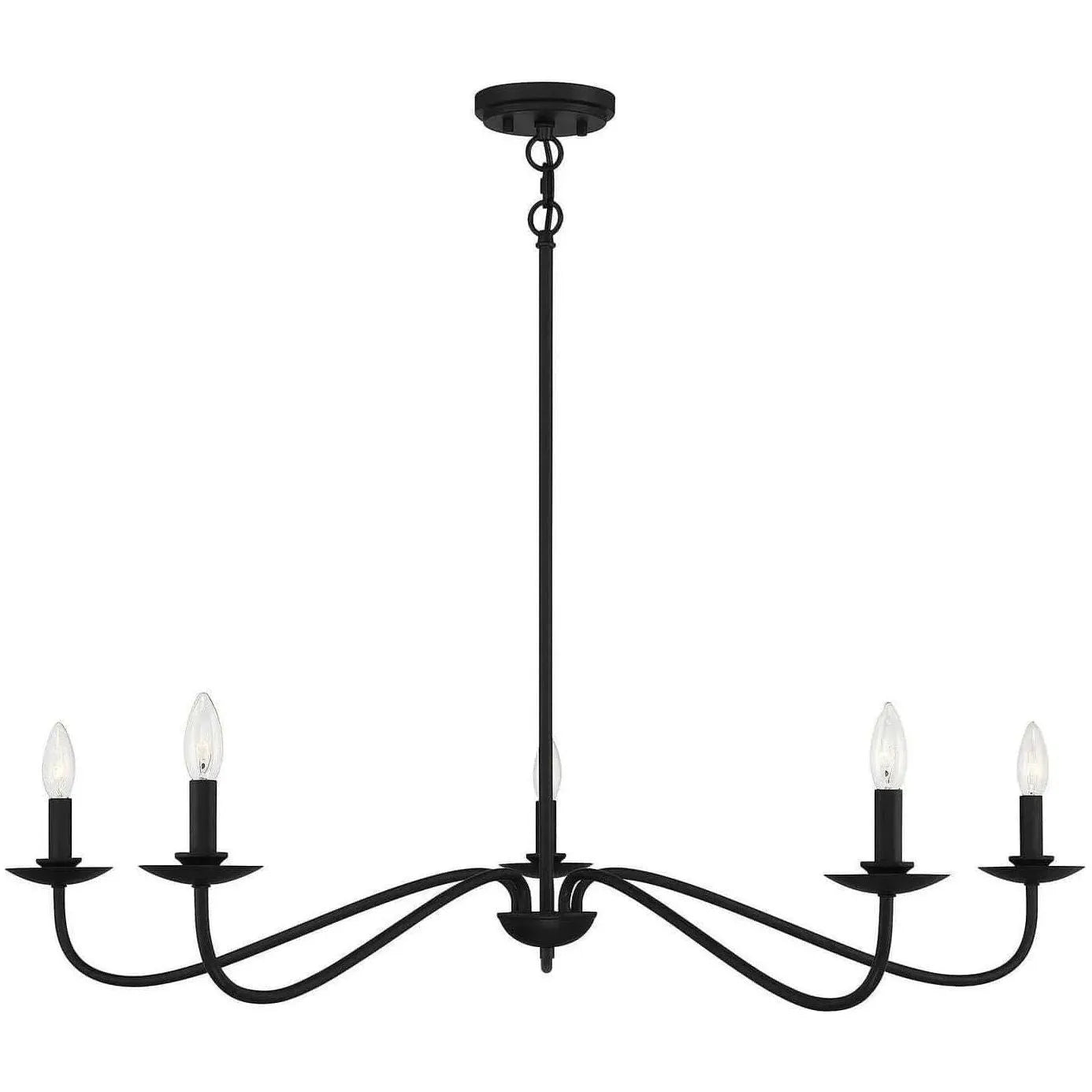Meridian Lite Trends - Meridian Five Light Chandelier - M10085MBK | Montreal Lighting & Hardware