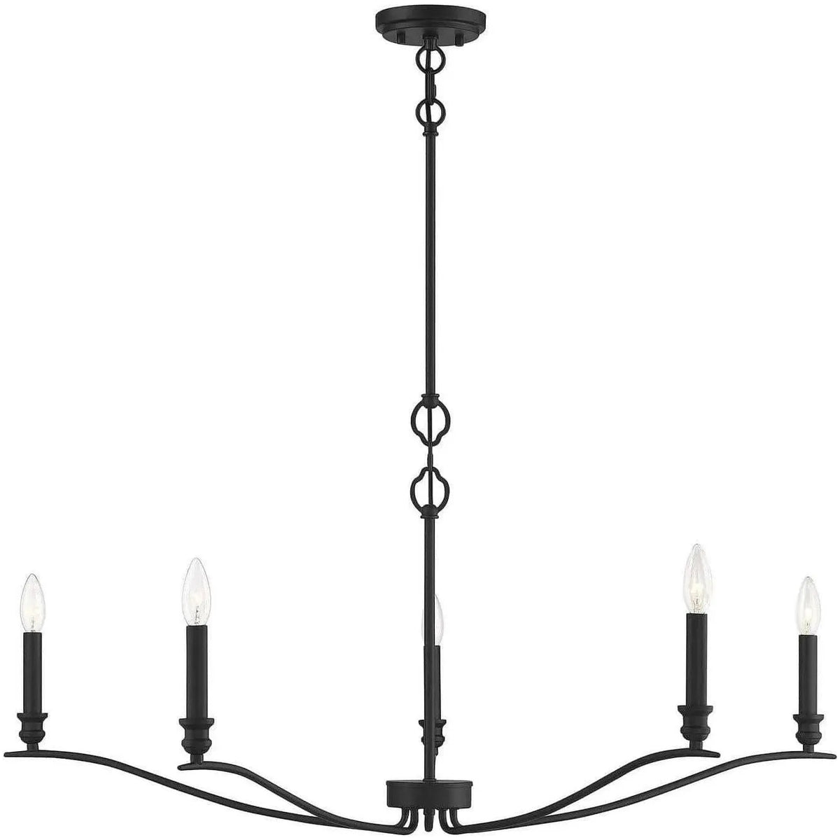 Meridian Lite Trends - Meridian Five Light Chandelier - M10086MBK | Montreal Lighting & Hardware