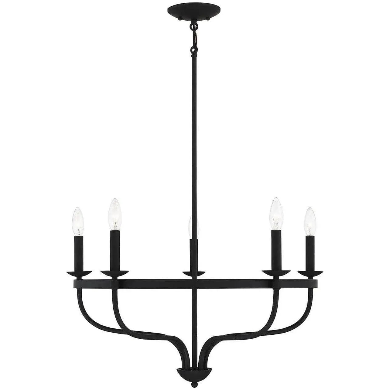 Meridian Lite Trends - Meridian Five Light Chandelier - M10087MBK | Montreal Lighting & Hardware