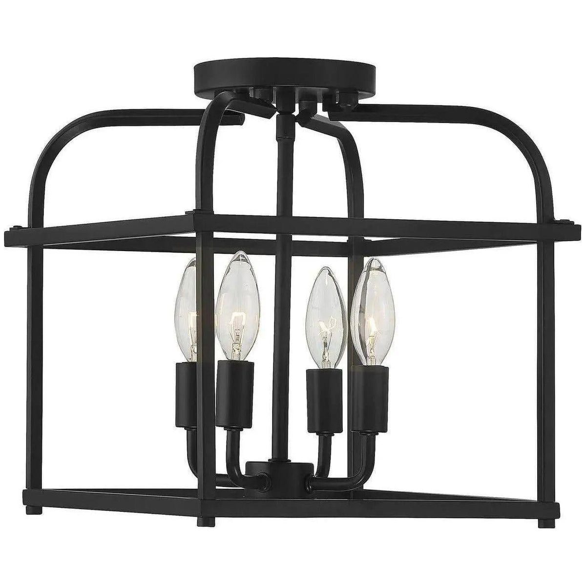 Meridian Lite Trends - Meridian Four Light Semi Flush Mount - M60061MBK | Montreal Lighting & Hardware
