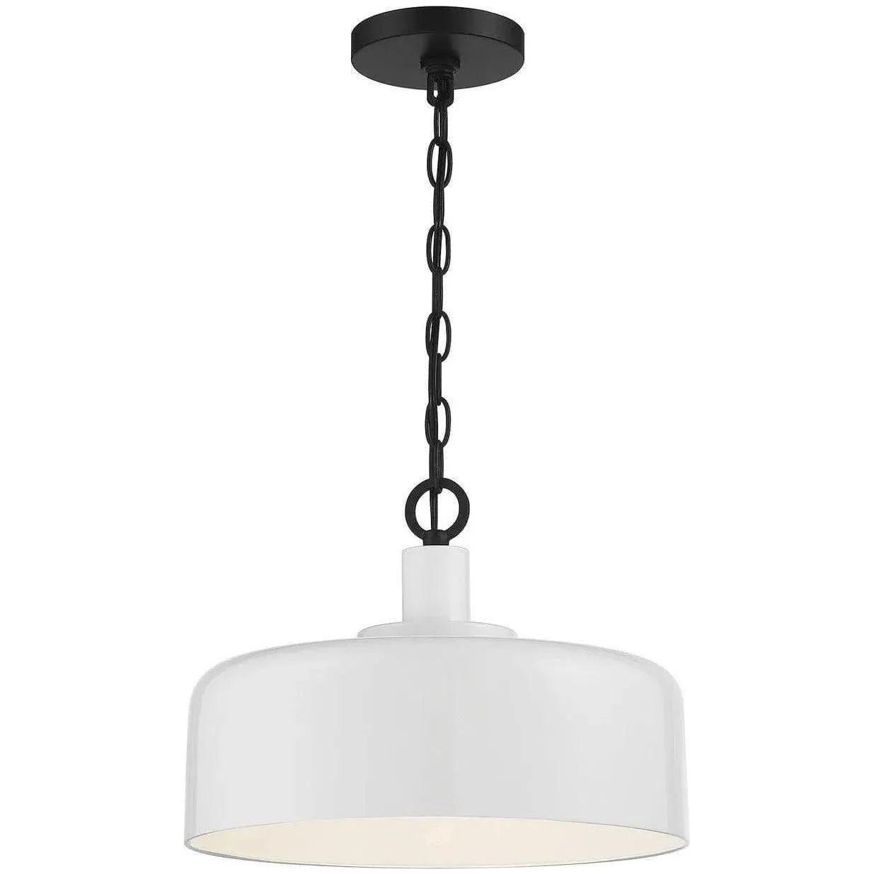 Meridian Lite Trends - Meridian One Light Pendant - M70103WGBK | Montreal Lighting & Hardware