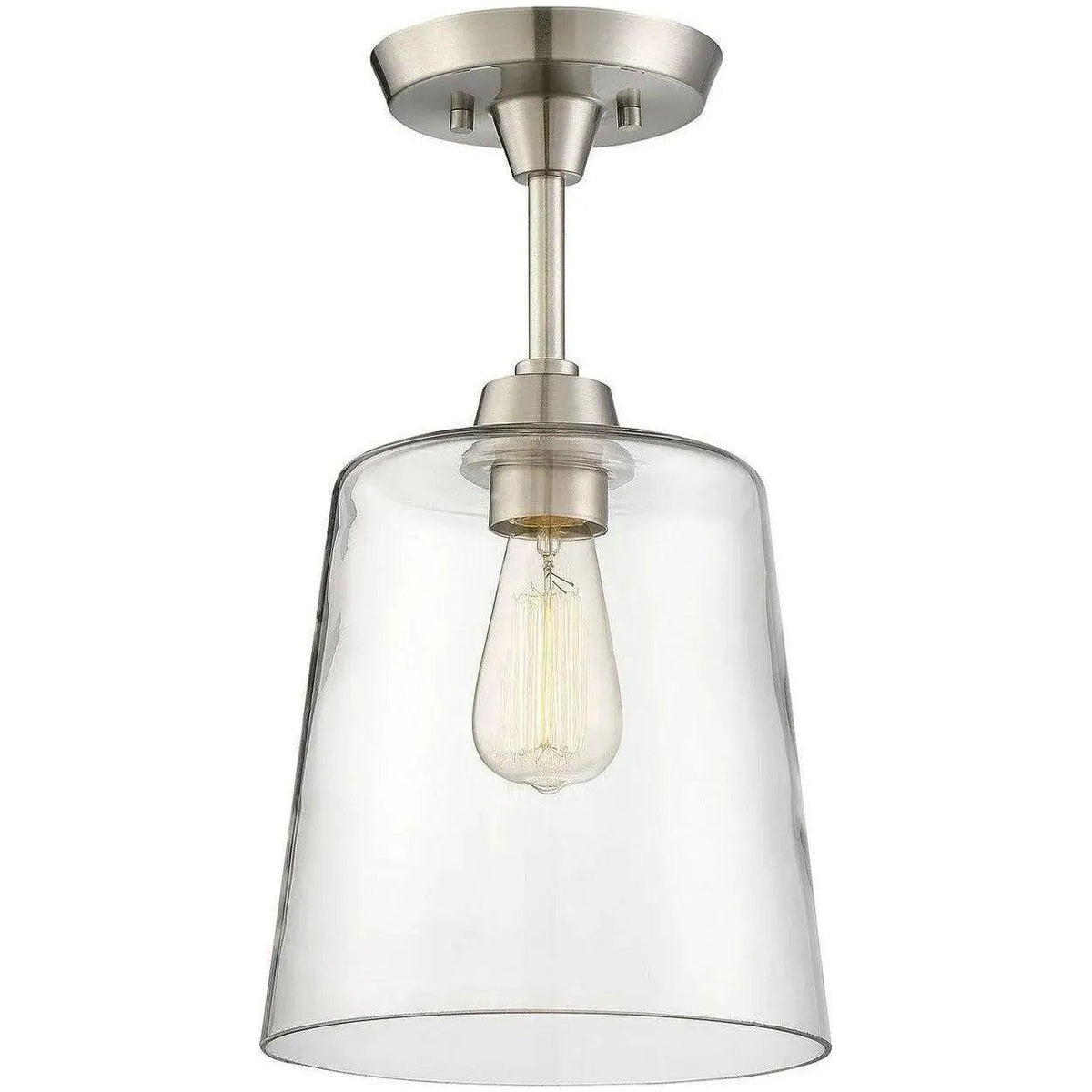 Meridian Lite Trends - Meridian One Light Semi Flush Mount - M60010BN | Montreal Lighting & Hardware