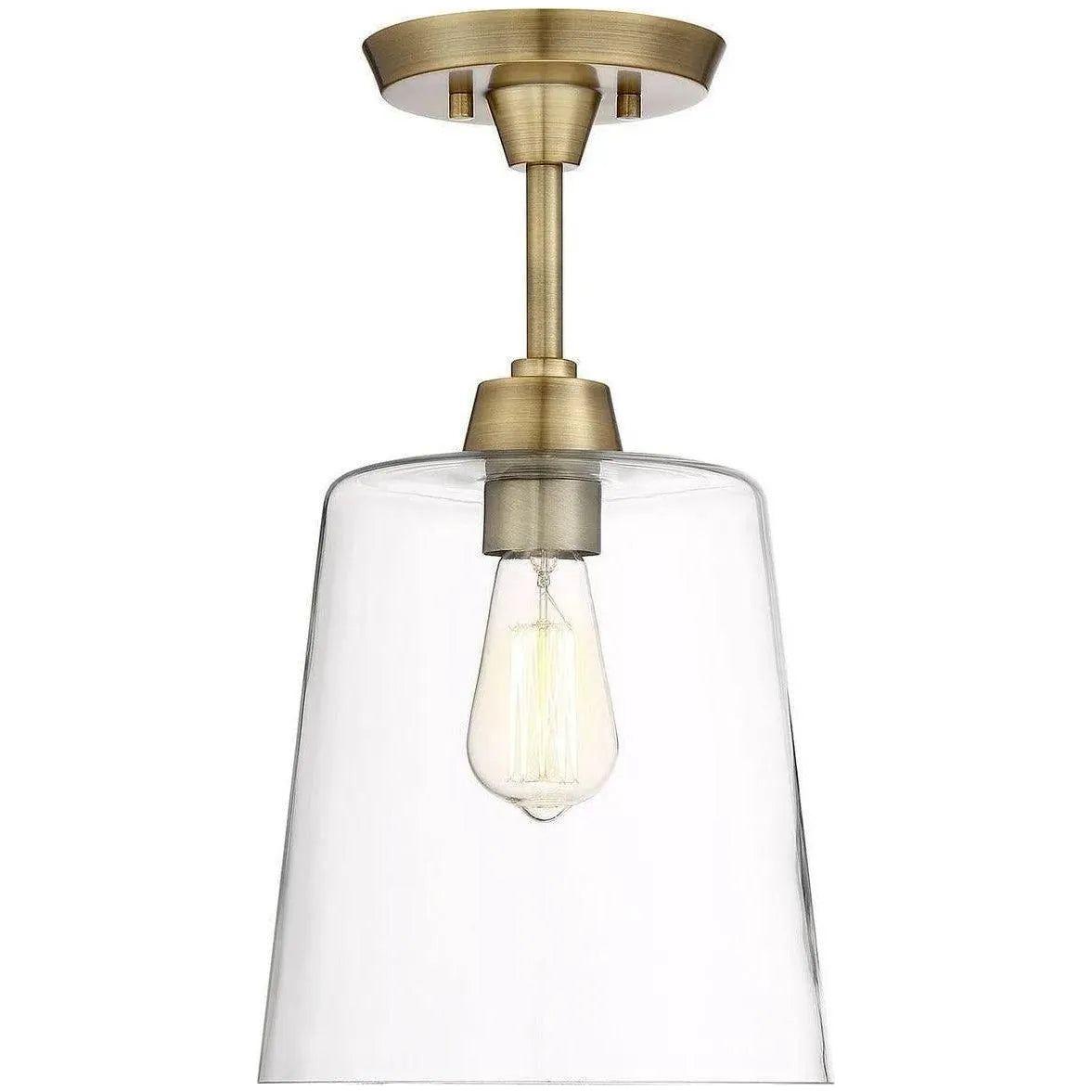 Meridian Lite Trends - Meridian One Light Semi Flush Mount - M60010NB | Montreal Lighting & Hardware