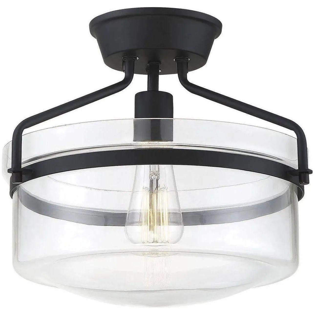 Meridian Lite Trends - Meridian One Light Semi Flush Mount - M60011BN | Montreal Lighting & Hardware