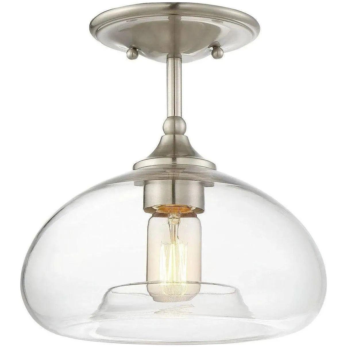 Meridian Lite Trends - Meridian One Light Semi Flush Mount - M60017BN | Montreal Lighting & Hardware