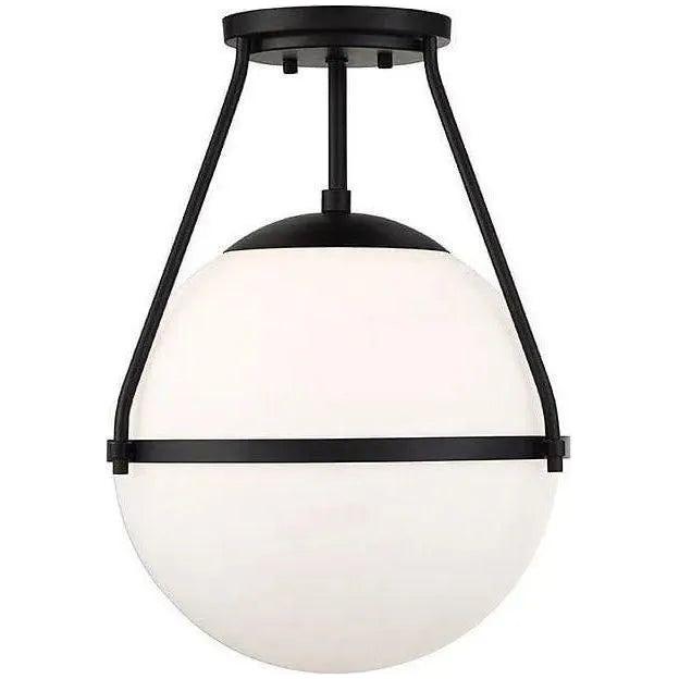 Meridian Lite Trends - Meridian One Light Semi Flush Mount - M60054MBK | Montreal Lighting & Hardware