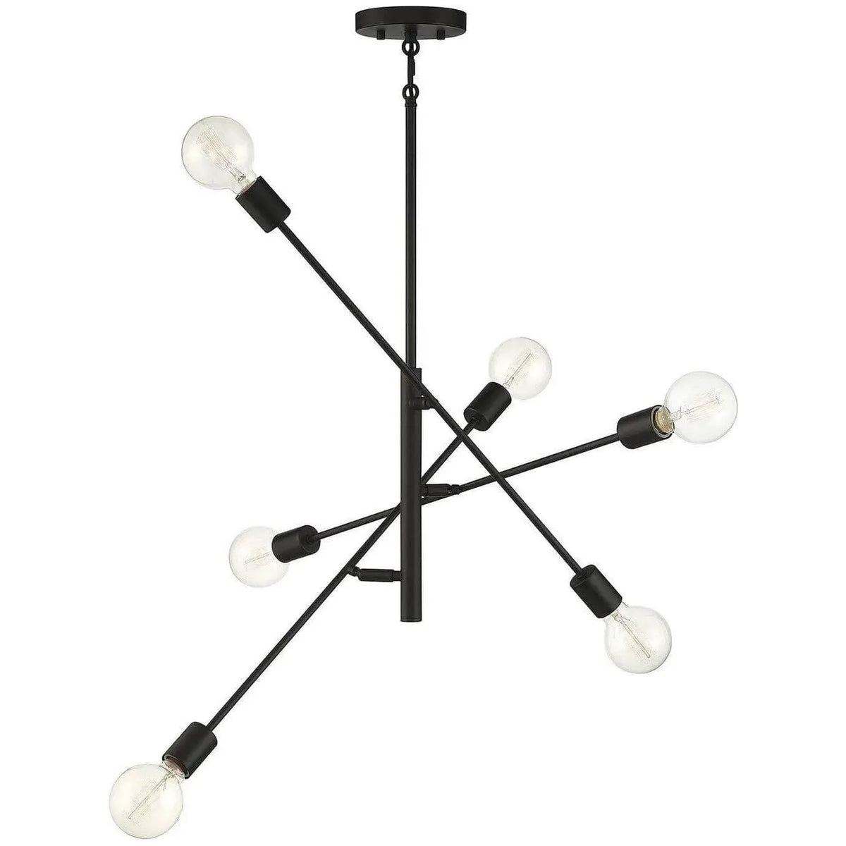 Meridian Lite Trends - Meridian Six Light Chandelier - M10084MBK | Montreal Lighting & Hardware