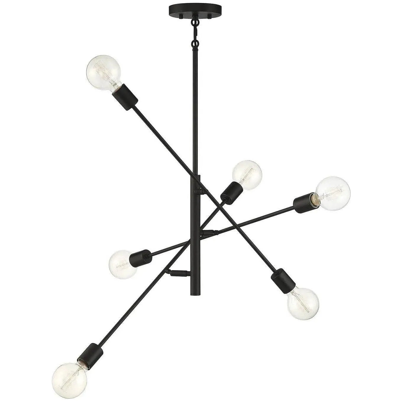 Meridian Lite Trends - Meridian Six Light Chandelier - M10084MBK | Montreal Lighting & Hardware