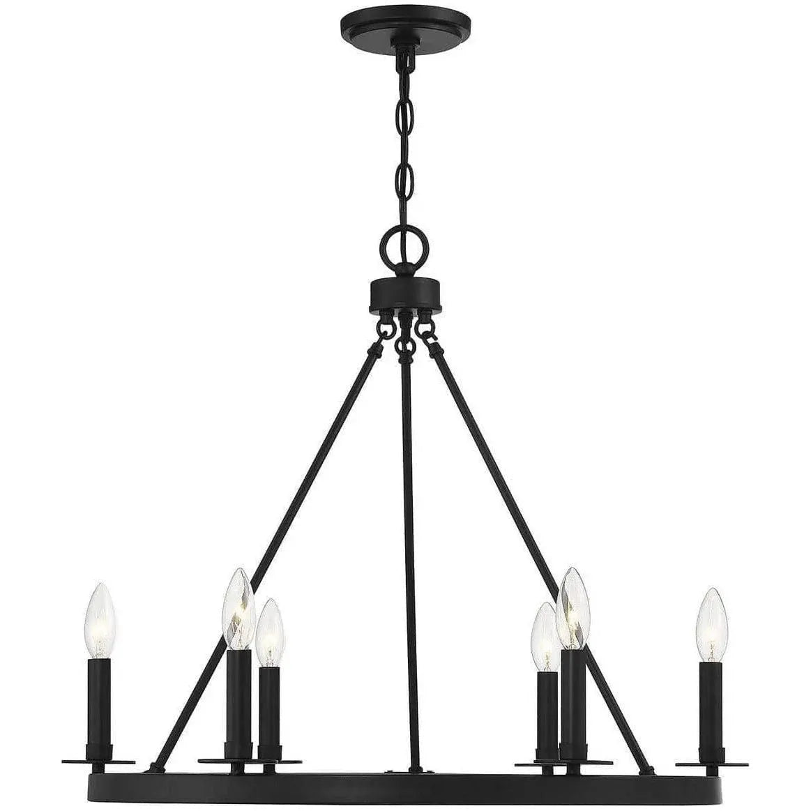 Meridian Lite Trends - Meridian Six Light Chandelier - M10093MBK | Montreal Lighting & Hardware