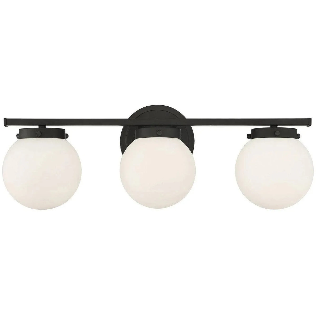 Meridian Lite Trends - Meridian Three Light Bath Bar - M80023MBK | Montreal Lighting & Hardware