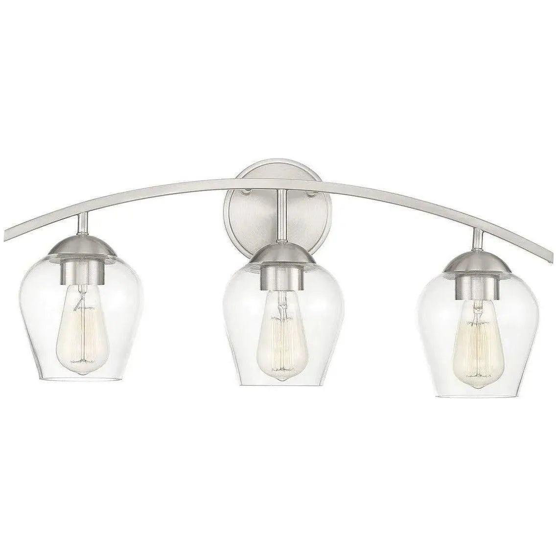 Meridian Lite Trends - Meridian Three Light Bath Bar - M80032BN | Montreal Lighting & Hardware