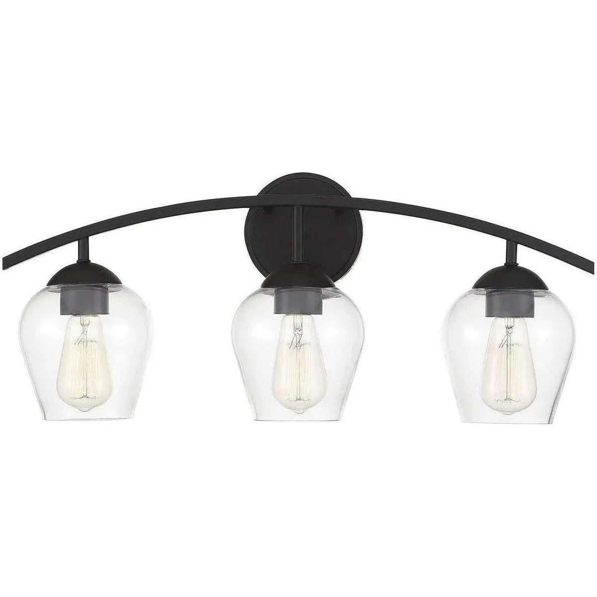 Meridian Lite Trends - Meridian Three Light Bath Bar - M80032MBK | Montreal Lighting & Hardware