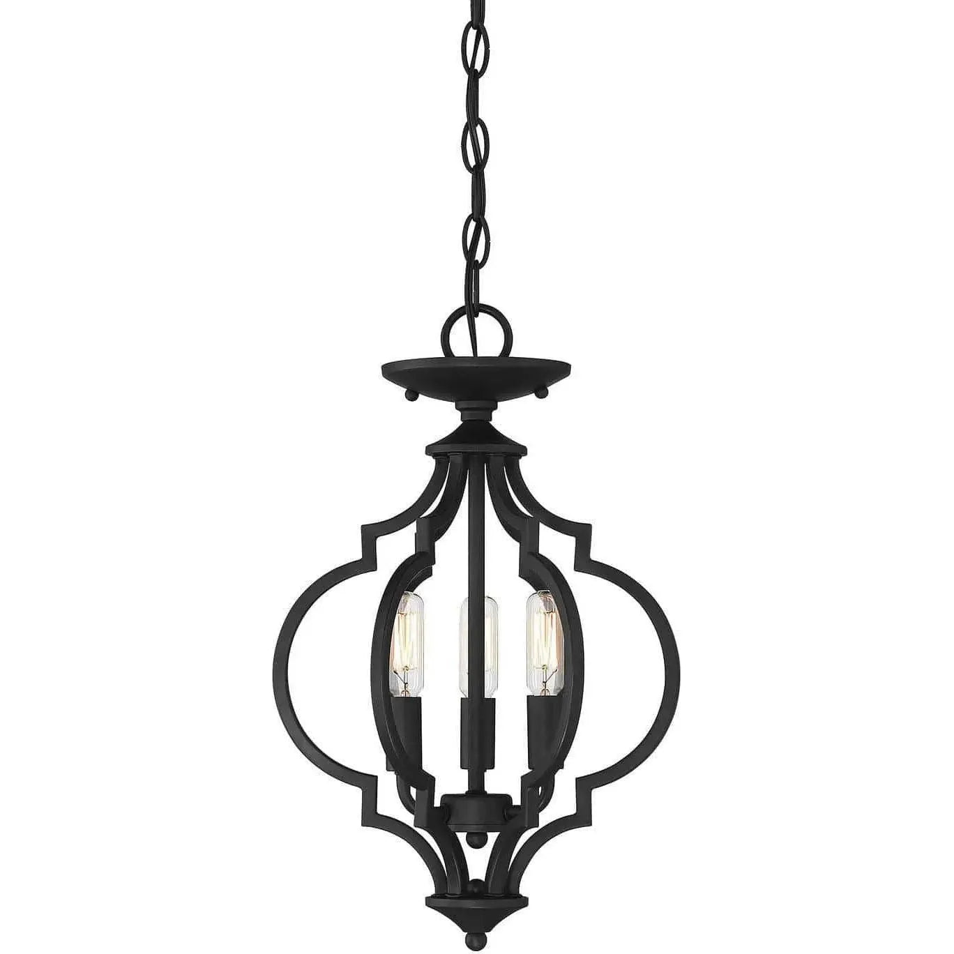 Meridian Lite Trends - Meridian Three Light Semi Flush Mount - M60055MBK | Montreal Lighting & Hardware
