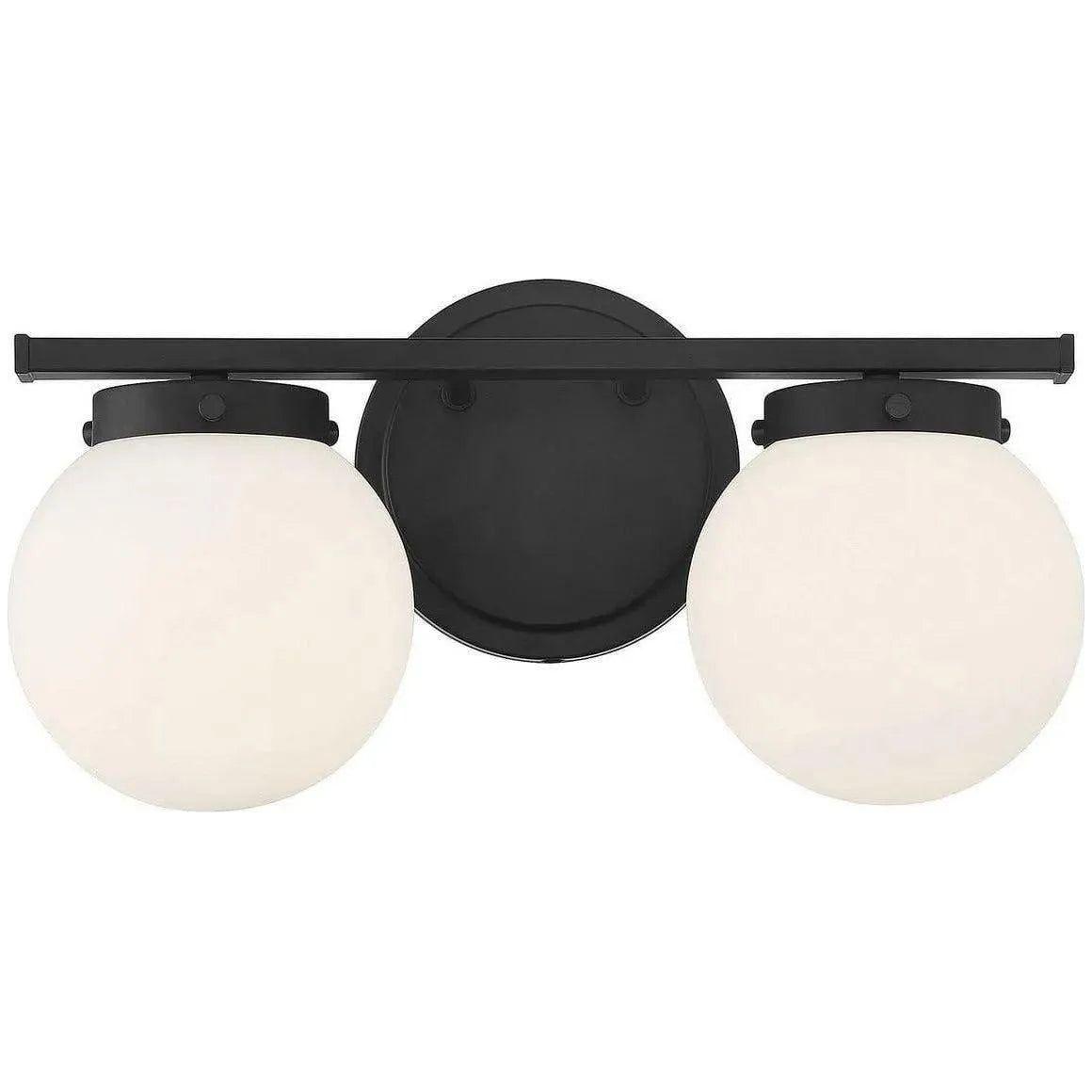 Meridian Lite Trends - Meridian Two Light Bath Bar - M80047MBK | Montreal Lighting & Hardware