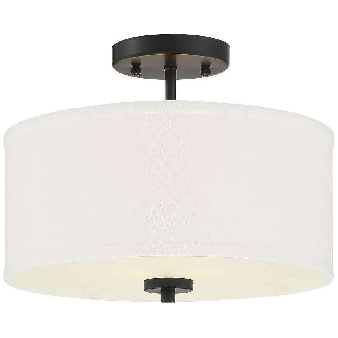Meridian Lite Trends - Meridian Two Light Semi Flush Mount - M60008BN | Montreal Lighting & Hardware