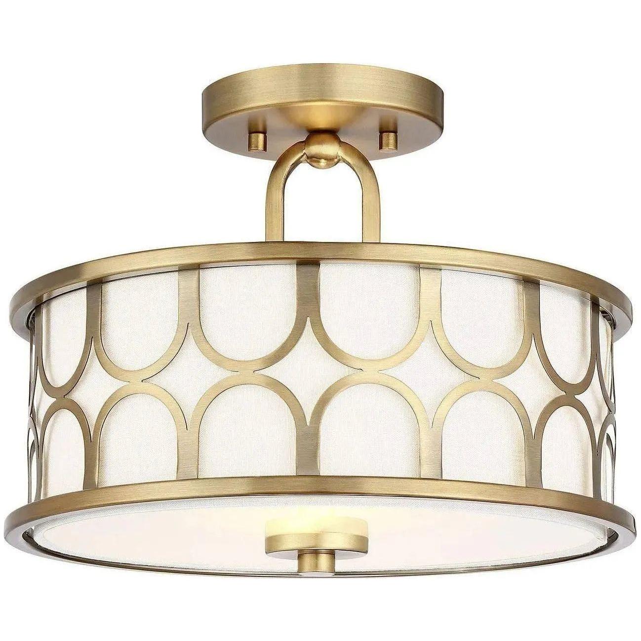 Meridian Lite Trends - Meridian Two Light Semi Flush Mount - M60015NB | Montreal Lighting & Hardware