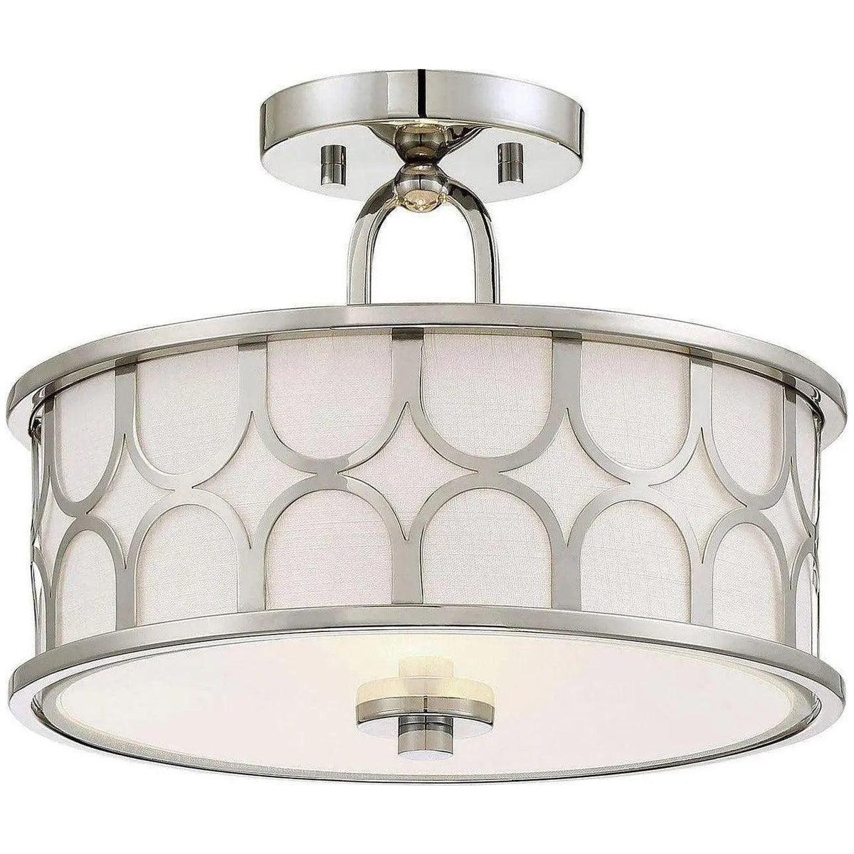 Meridian Lite Trends - Meridian Two Light Semi Flush Mount - M60015PN | Montreal Lighting & Hardware