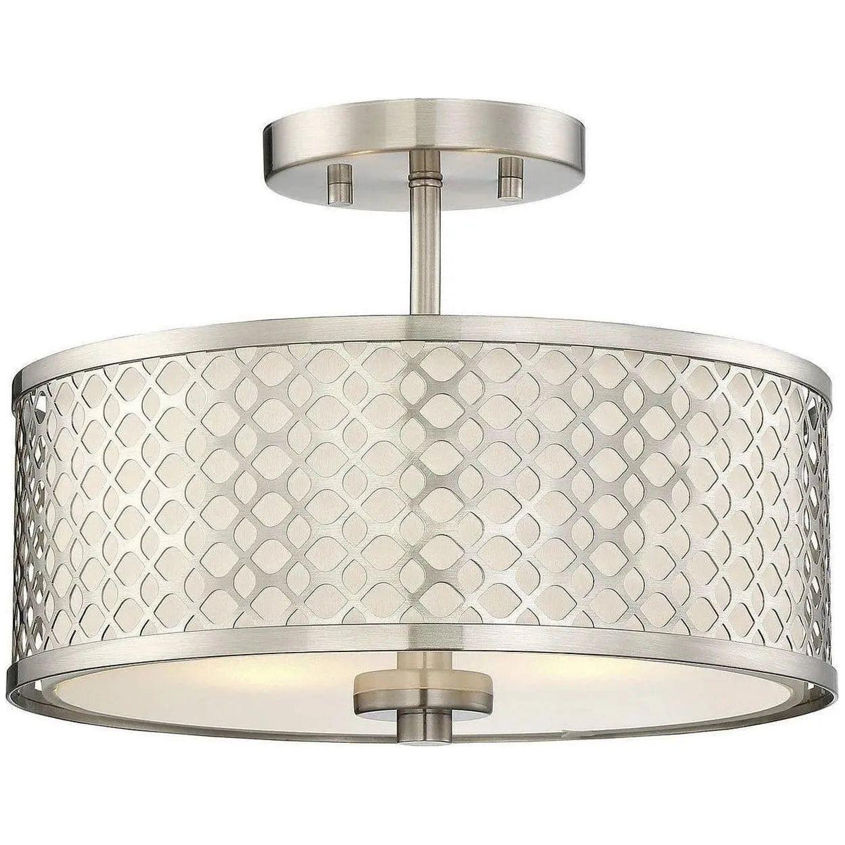 Meridian Lite Trends - Meridian Two Light Semi Flush Mount - M60016BN | Montreal Lighting & Hardware