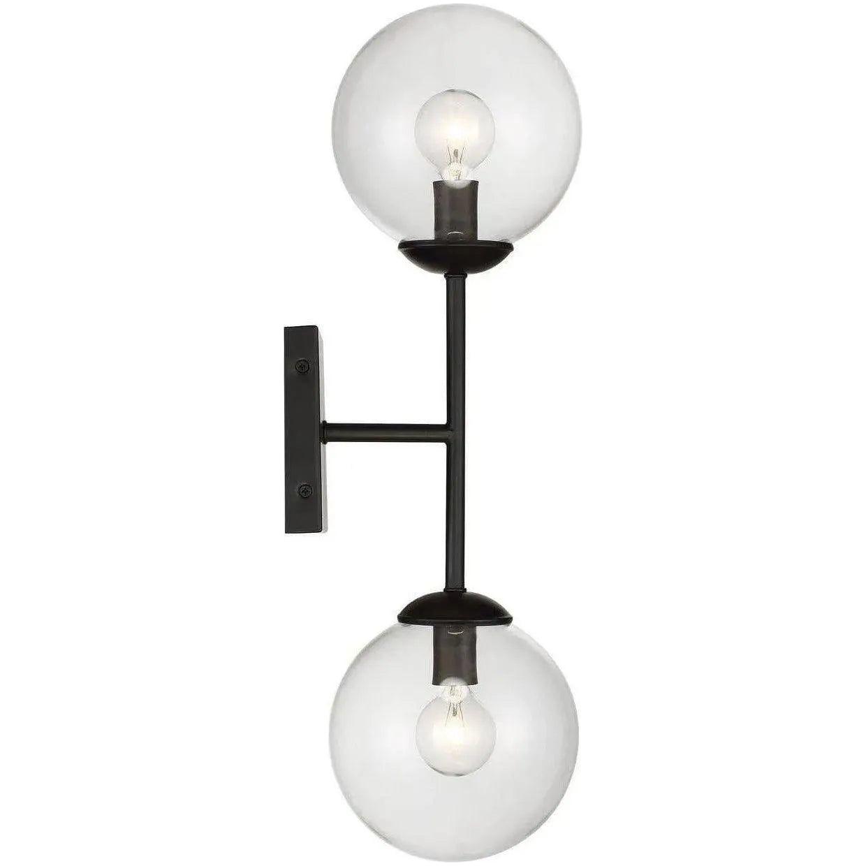 Meridian Lite Trends - Meridian Two Light Wall Sconce - M90001-BK | Montreal Lighting & Hardware