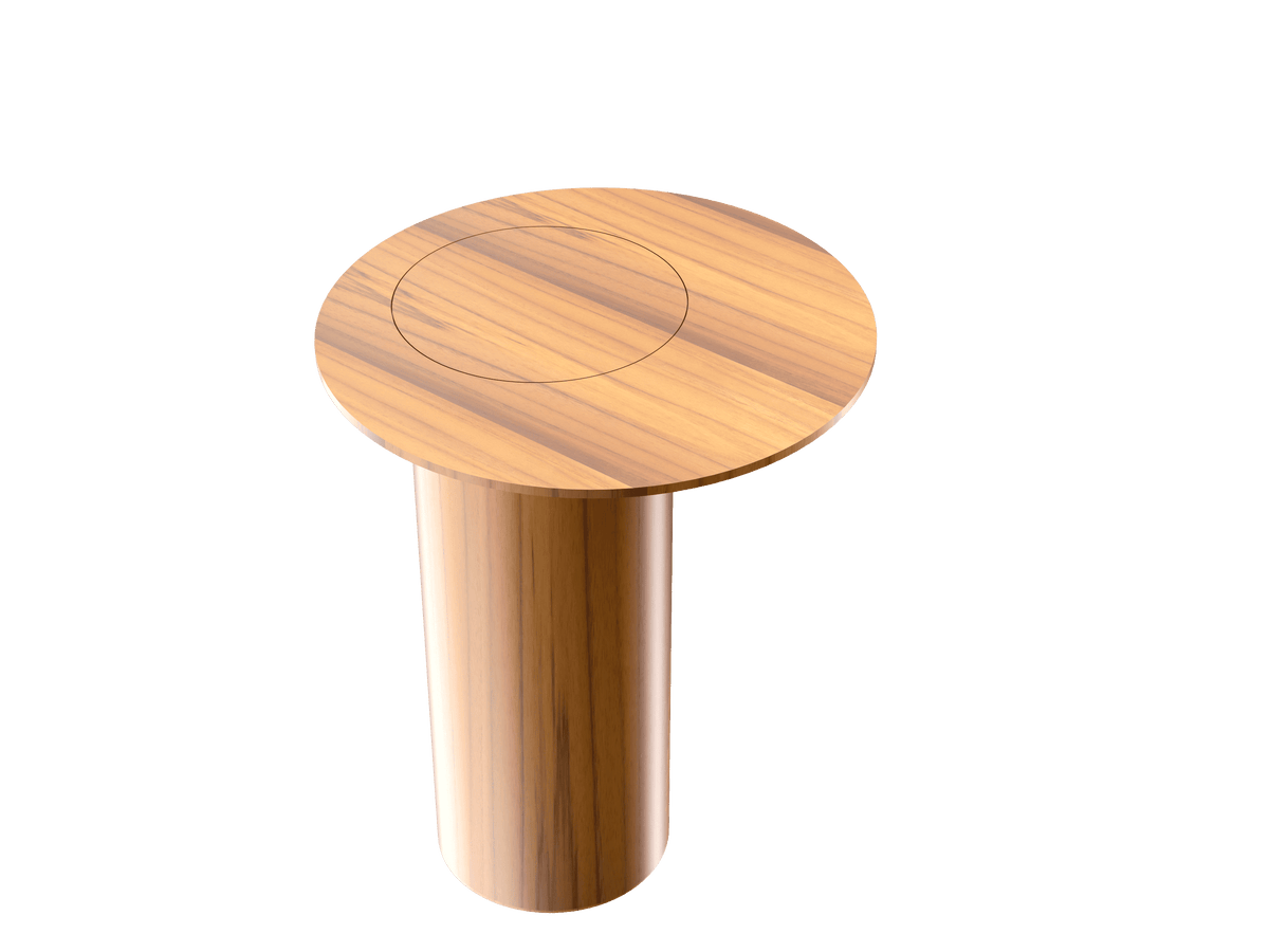 Accord Lighting F1043.12 Cylindrical Accord Side Table in Teak