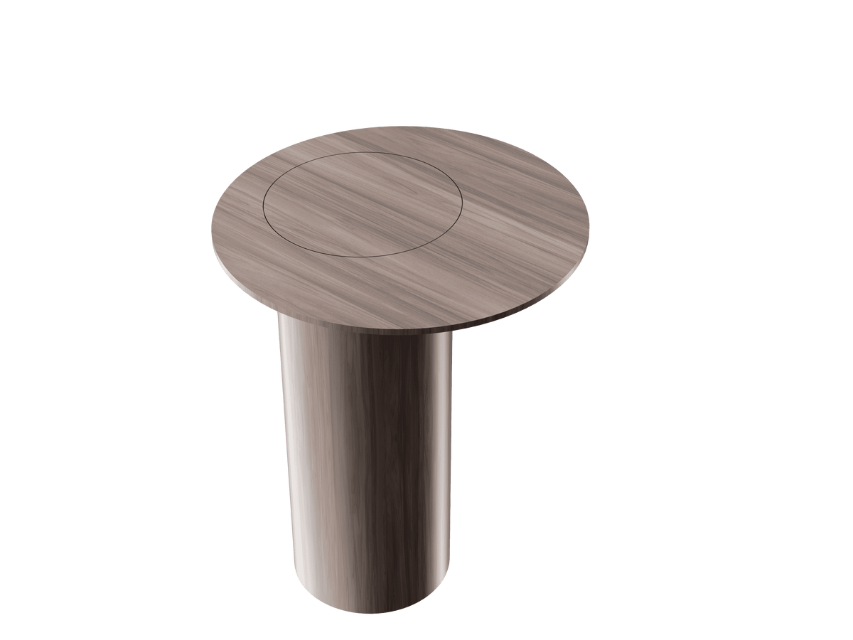 Accord Lighting F1043.18 Cylindrical Accord Side Table in American Walnut